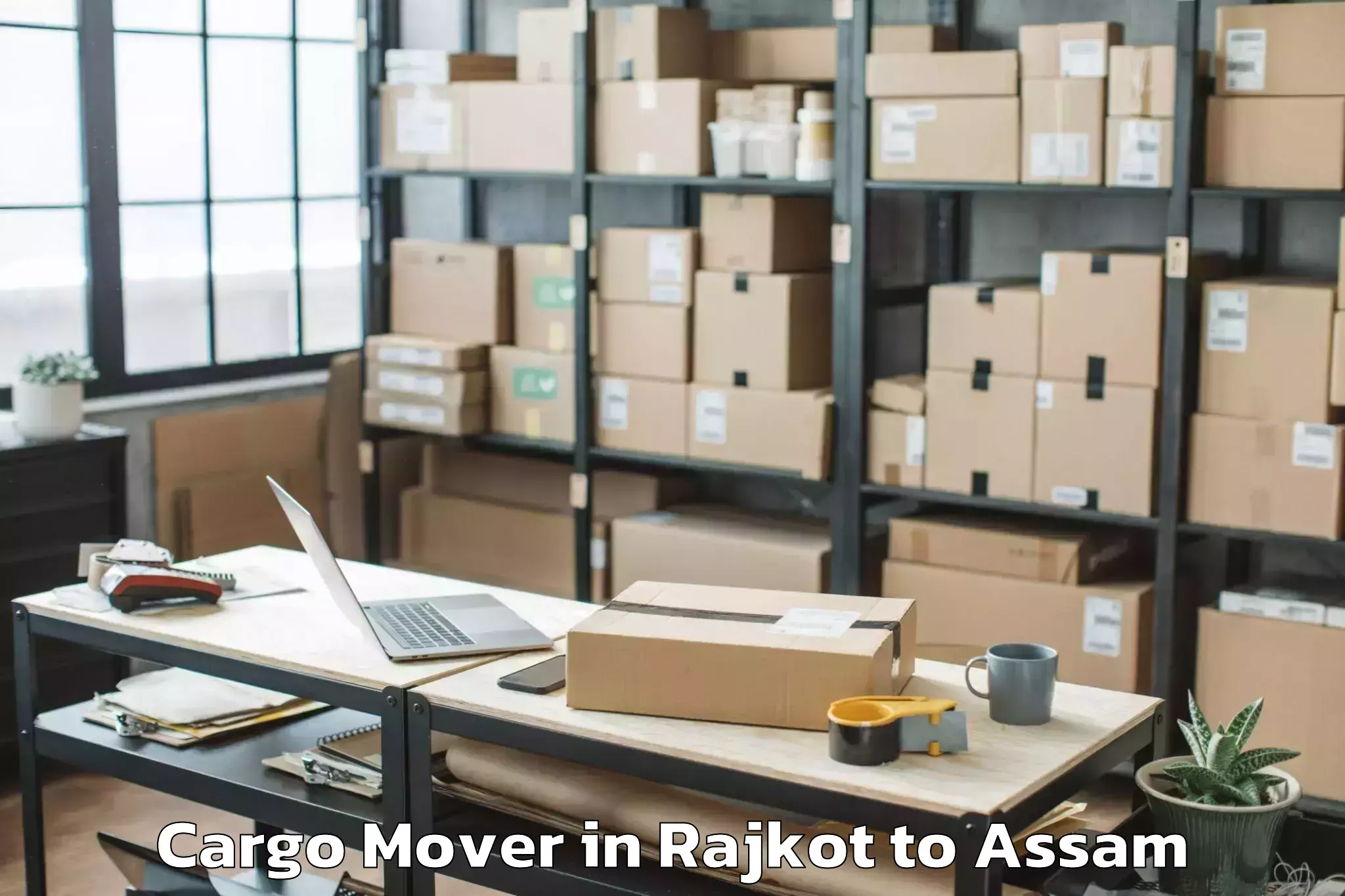 Book Rajkot to Bijni Pt Cargo Mover Online